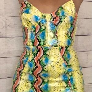 Rainbow Snakeprint Dress